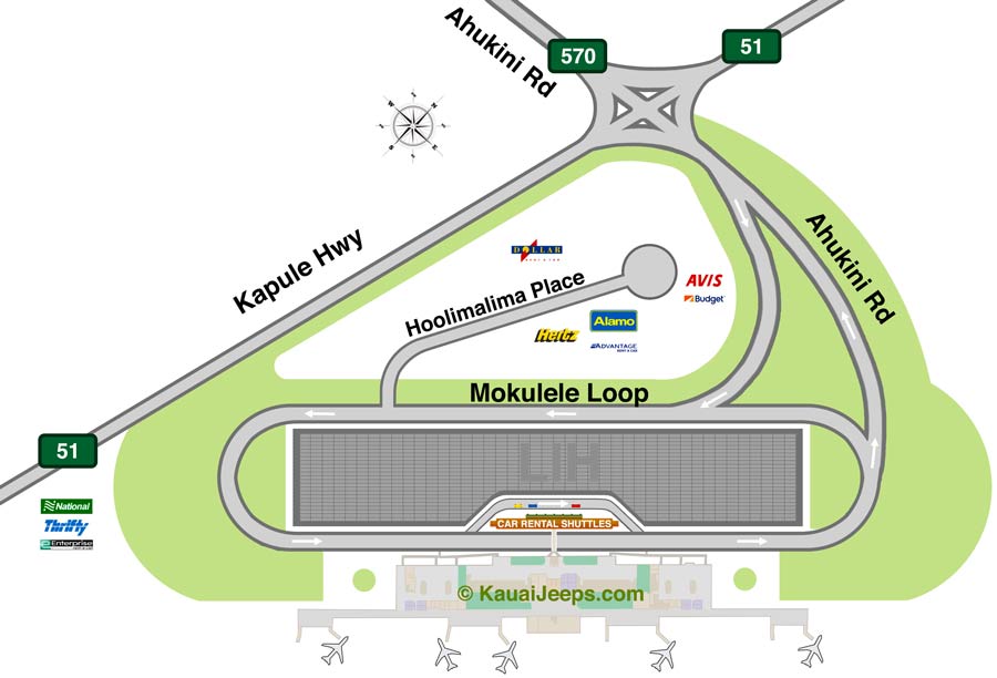 Kauai Airport Map 